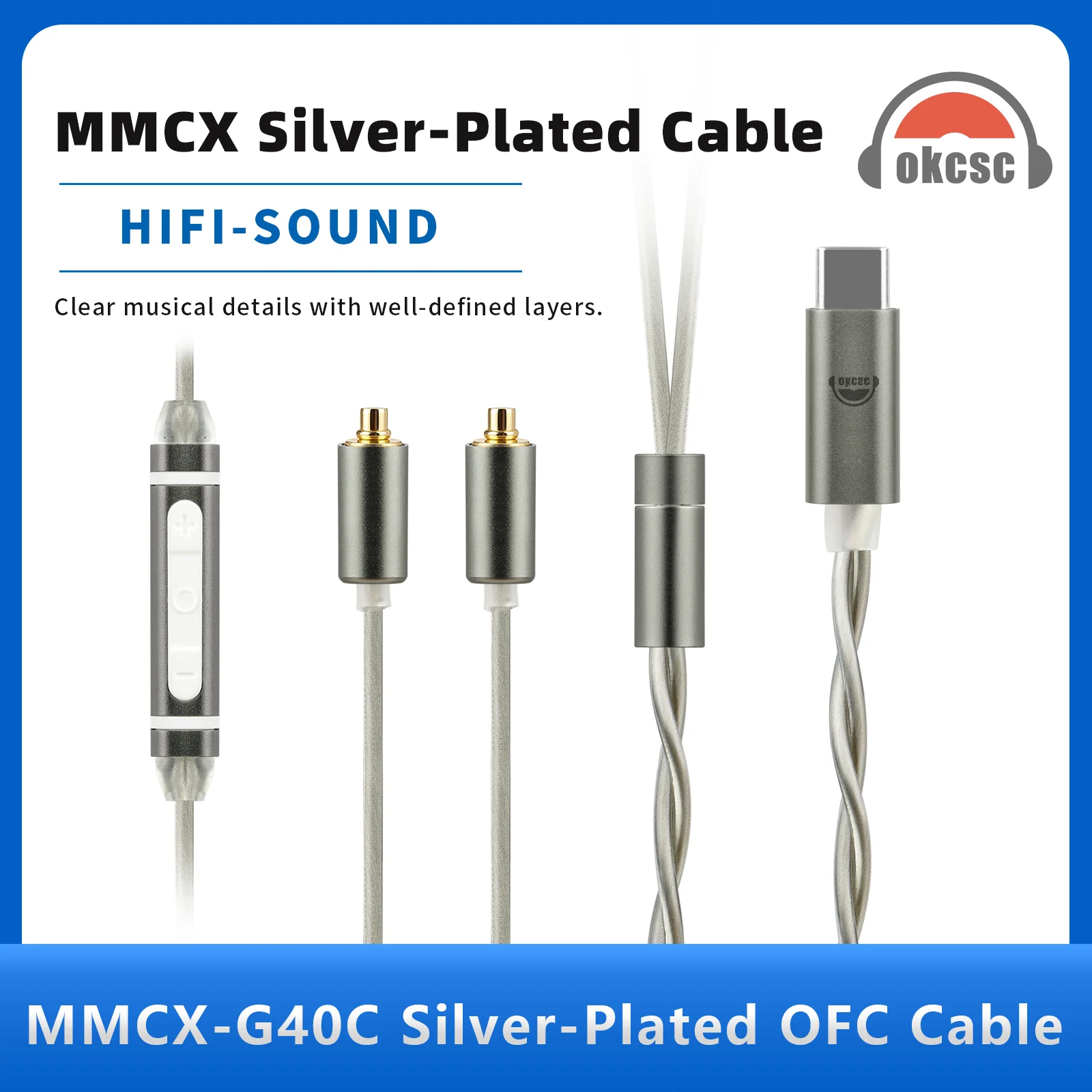 OKCSC Earphone Upgrade Cable for Sony IER-M7/IER-M9/XBA-N3BP/XBA-Z5/SHURE SE215/SE315/SE425/SE535/SE486/JVC HA-FX850/HA-FX1100 view 6