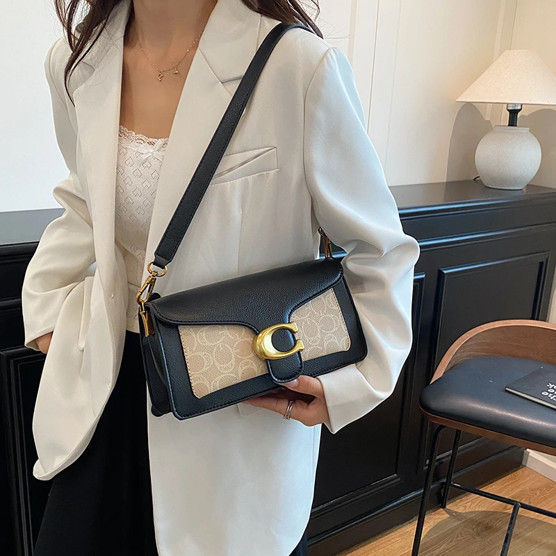 

Легкая роскошная женская сумка со скобами, многофункциональная сумка через плечо премиум-класса для качественных фокусируемых модных энтузиастов