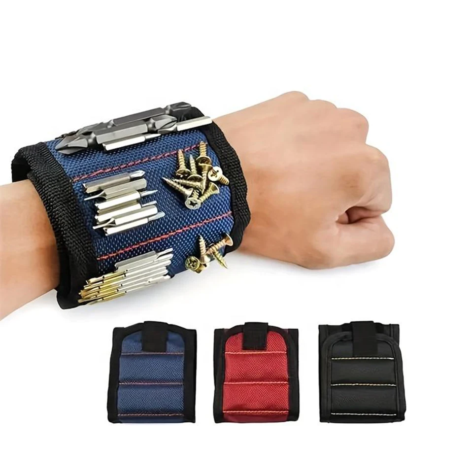 Professional Magnetic Wristband -Strong Magnetic Screw Holder & Tool Organizer for Construction, Repair& DIY Projects CW-1