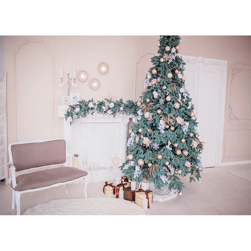 Nitree Christmas Photography Backgrounds Tree Gift Children Photo Backdrop For Studio Photocall Props HYD-01