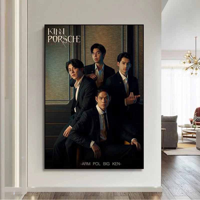 KinnPorsche The Series Movie Posters For Living Room Bar Decoration Kawaii Room Decor