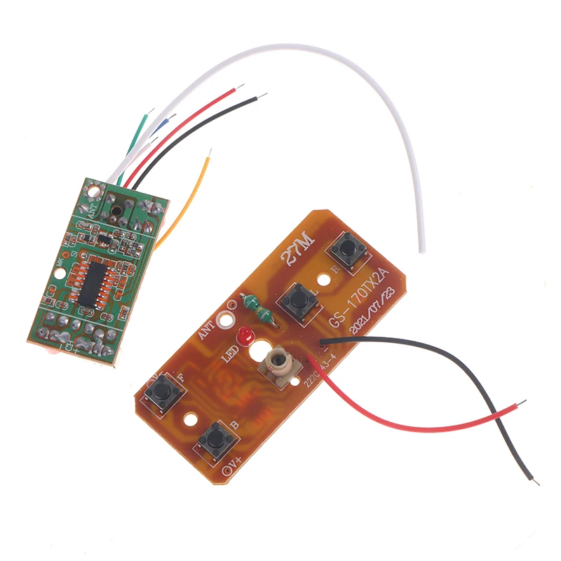 PCB Transmissor e Receptor Board com Antena, Controle Remoto, Sistema de Rádio, RC Car Acessórios, 2CH, 4CH, 27MHz