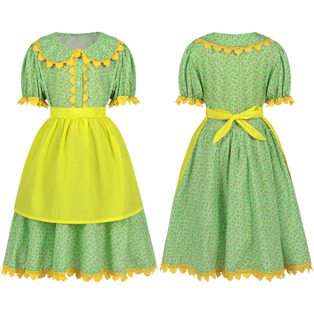 فستان فتاة استعماري للهالوين ملابس تنكرية للحفلات أزياء لعب الأدوار ملابس حفلات الهالوين كرنفال