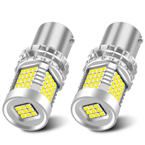 2x Светодиодные Лампы Canbus 1156 BA15S P21W BAU15S PY21W, 1157 BAY15D P21/5W, Сверхъяркие, Для Указателей Поворота