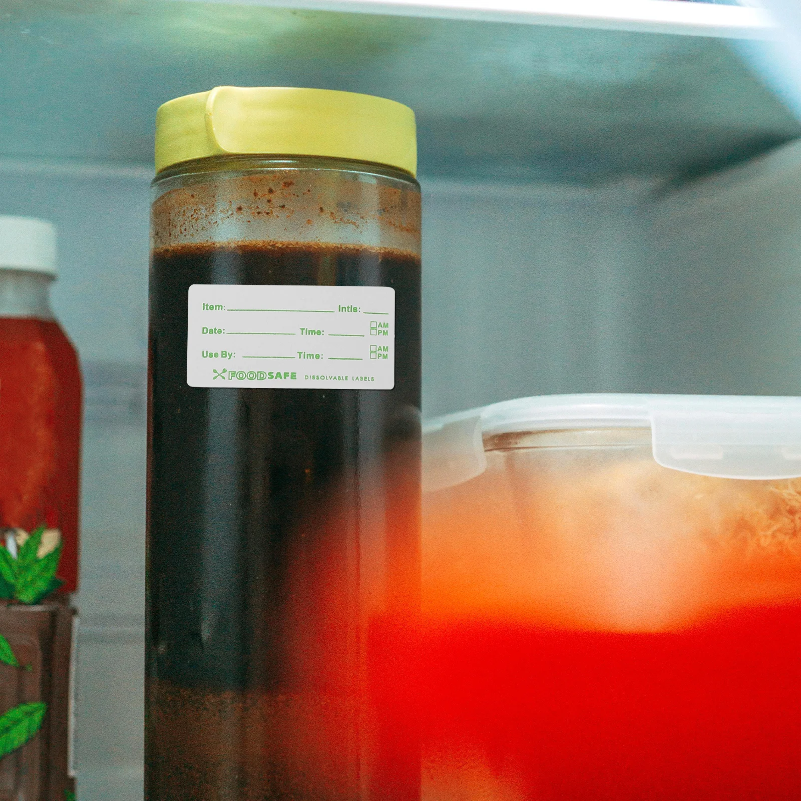 Fridge Food Labels Stickers for Containers Tracking Pantry Kitchen Organization Freezer Jar Canning