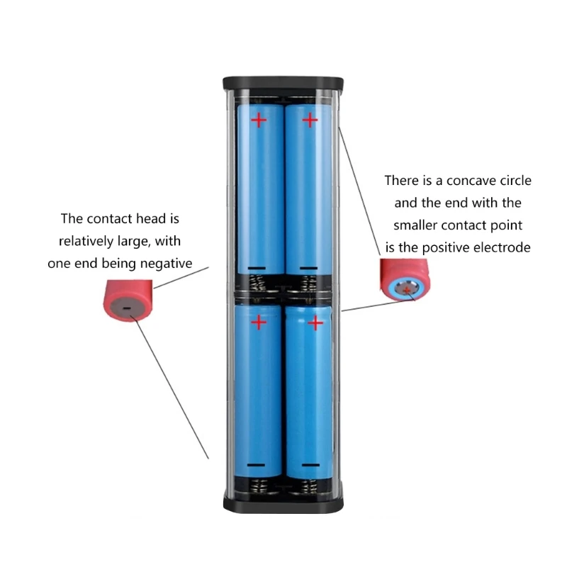 DIY Power Sources Box 18650 Battery Pack with LED Lighting and Advanced Charging Protocols Detachable Battery Case