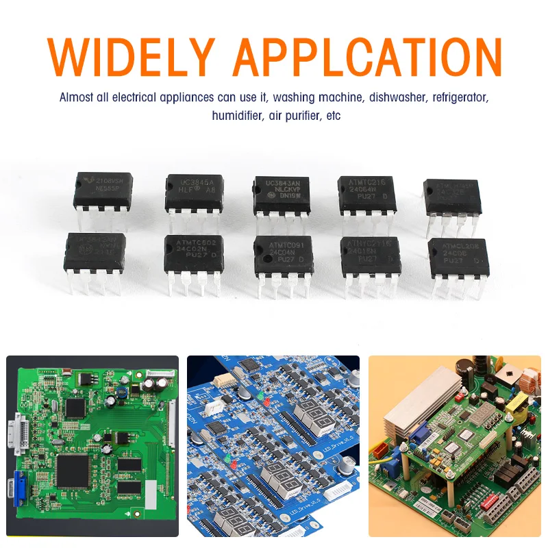 집적 회로 IC 칩 전자 키트, NE555, UC3842, UC3843, UC3845, 24C04, 24C08, 24C16, 24C32, 24C64, 10 값