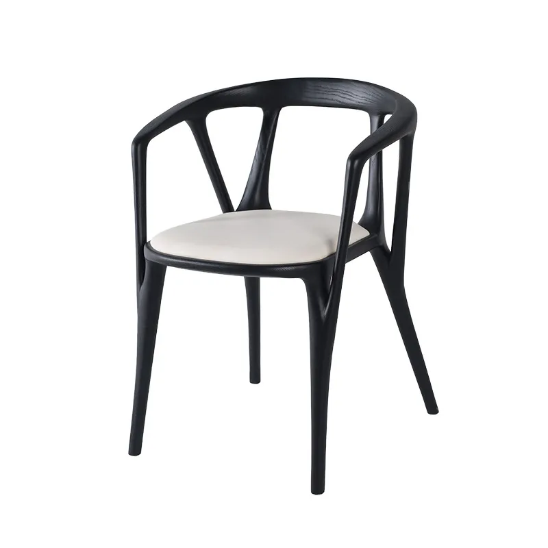 

Solid wood chair light luxury, high-end villa ash wood, dining chair Nordic simplicity, artistic tree branch chair