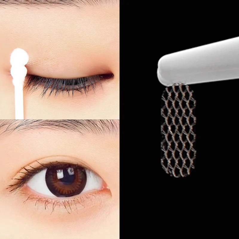 Auto-adesivo Invisible Double Eyes Lift, Natural Big Eyes Lift, sem marcação, Mesh-Lace, parcial Eye Makeup Tool