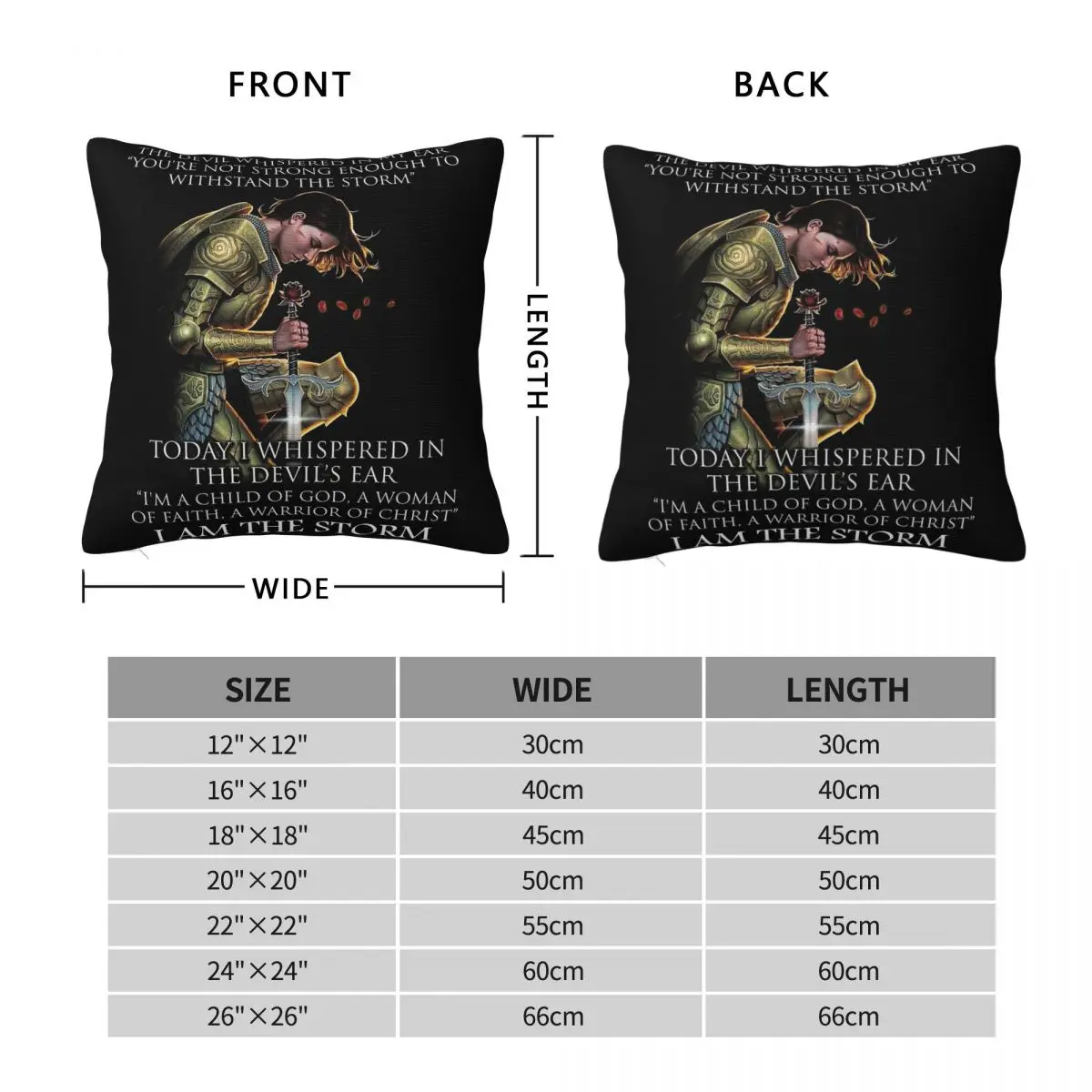 Knight Templar I Am The Storm Square Pillowcase Polyester Linen Velvet Pattern Zip Decor Throw Pillow Case Sofa Seater