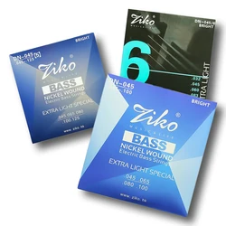 ZIKO Electric Bass Strings DN 045 Steel Core Nickel-plated Winding Suitable for 4 / 5 / 6-string Bass Guitar Accessories