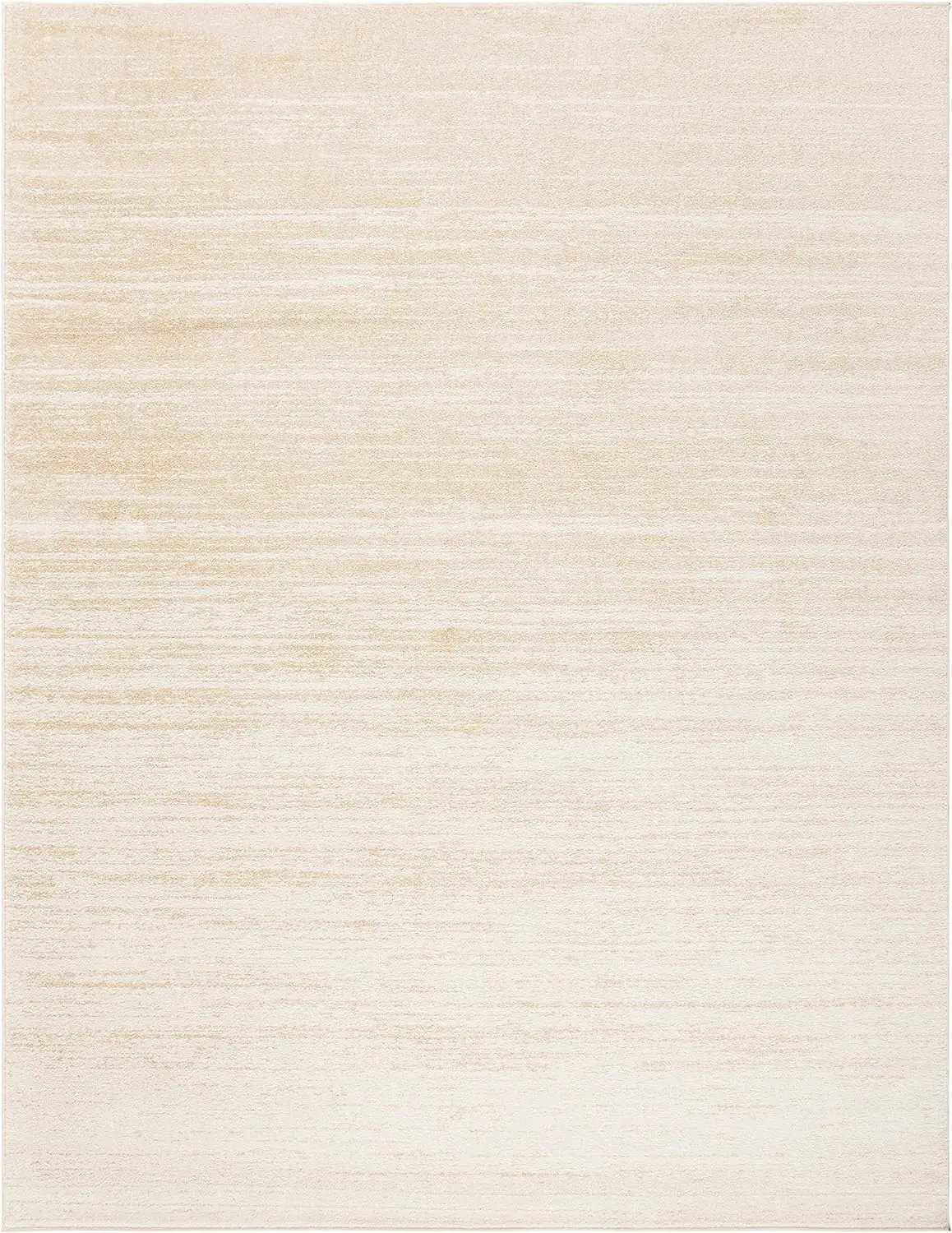  Adirondack Collection Area Rug - 6' x 9', Champagne & Cream, Modern Ombre Design, Non-Shedding & Easy Care