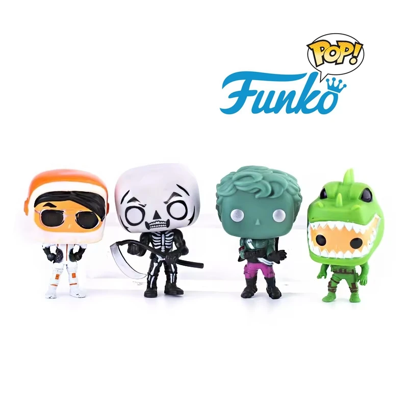 New FUNKO POP 4PCS/SET Games FORTNITE MOONWALKER LOVE RANGER REX SKULL TROPPER Vinyl Figure BRITE BOMBER Collection Model Toys