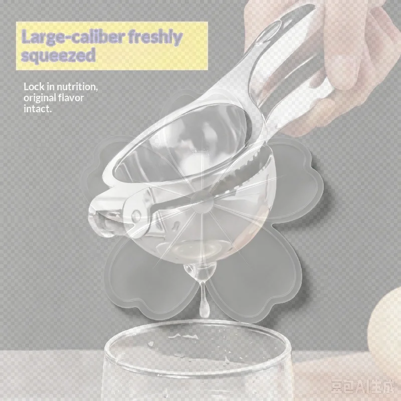 1Pcs Stainless Steel Manual Citrus Juicer High Juice Yield Easy Squeeze Handle For Home Kitchen Fresh Juice Cocktail Making