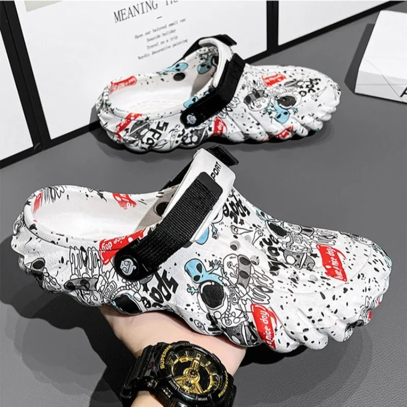 

Plus Size Unisex Slippers 2025 New Soft Soled Men's Slippers Outdoor Thick Soled Wear-resistant Beach Casual Wedges Sandals36-47