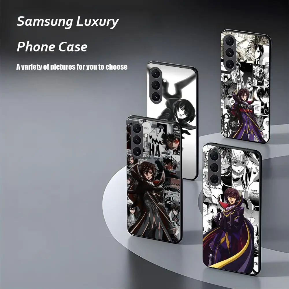 Lelouch of the Rebellion Anime Phone Case For Samsung Galaxy S25 S24 S23 S22 S21 S20 Plus Ultra Note20 Soft Black