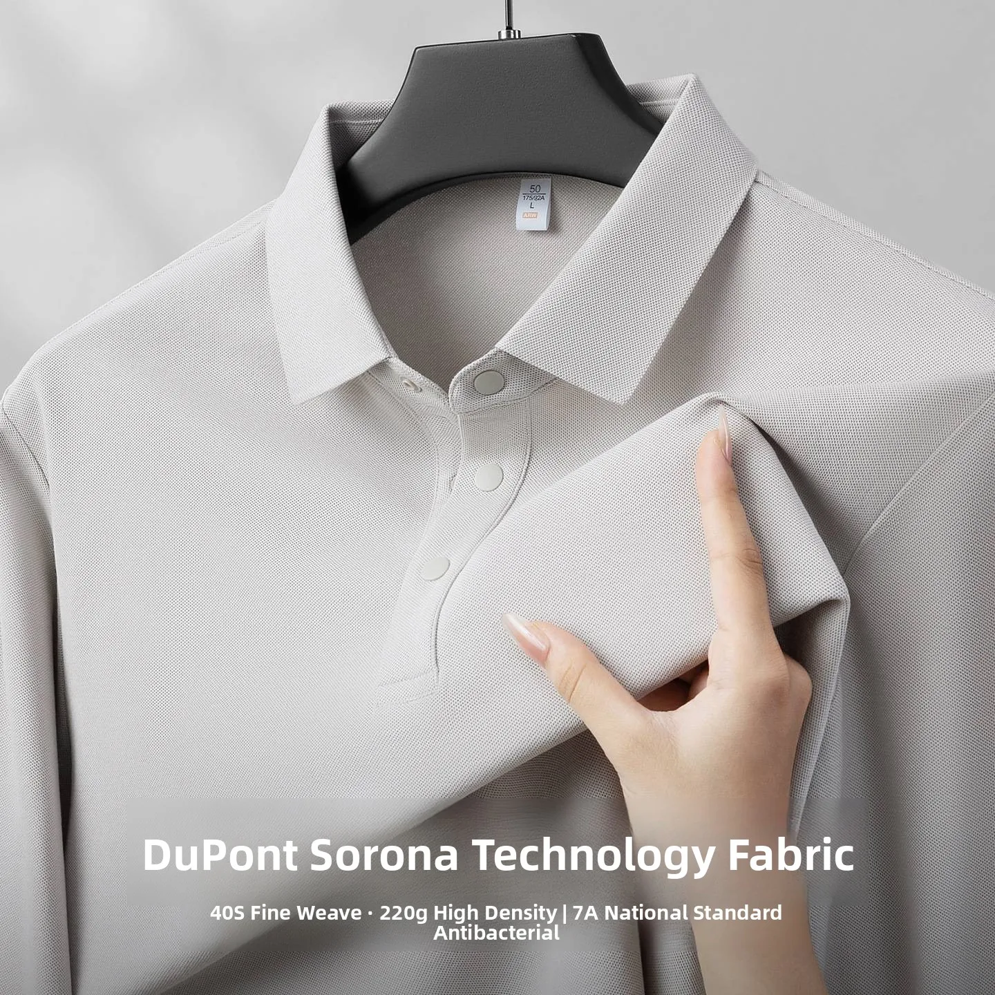 Autumn Winter New Style 40 Stitches DuPont Sorona Long Sleeve Men's  Shirt Comfortable High Elasticity Sports Casual Top