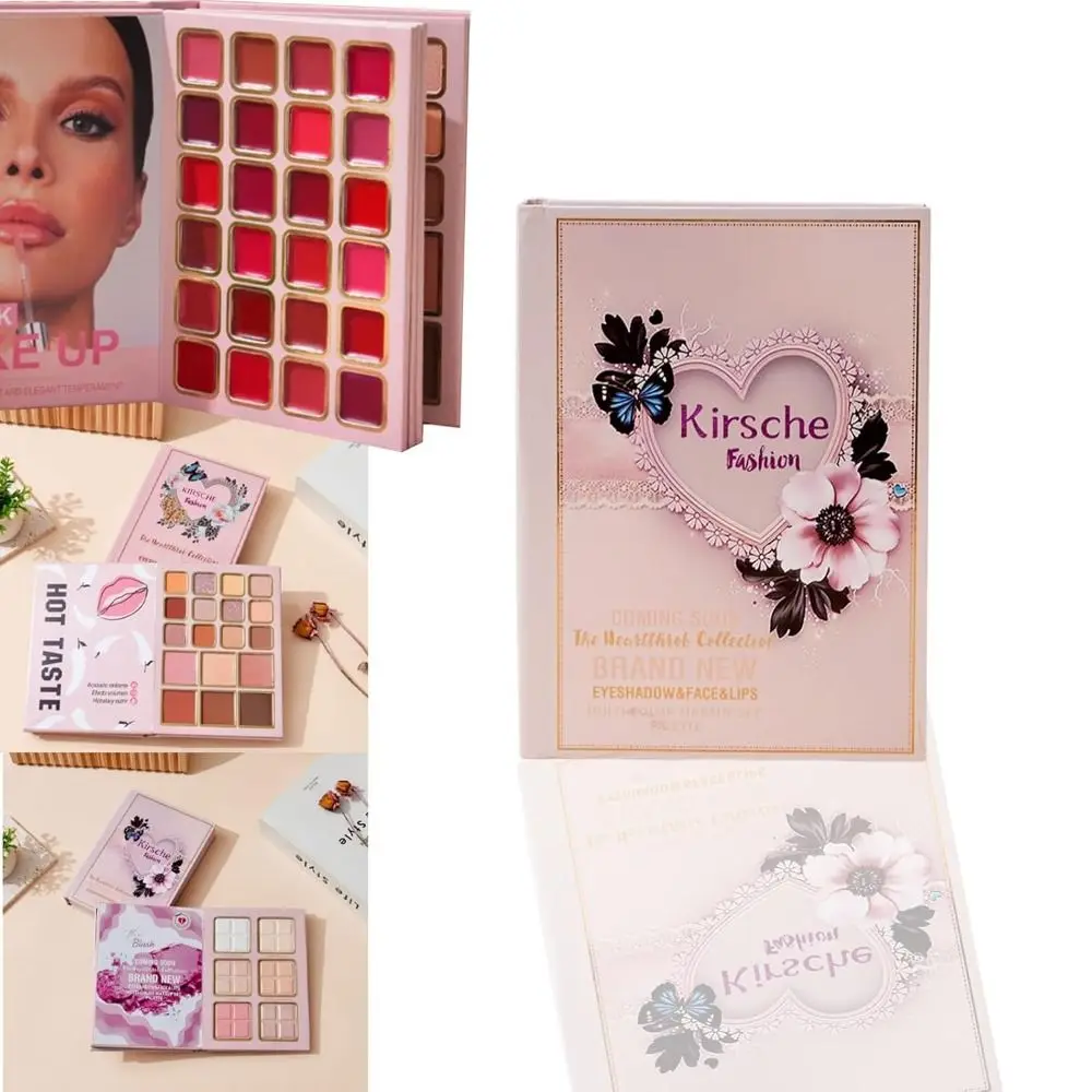 New Matte Makeup Palette Book Eyeshadow Highlighter Eye Shadow Palette Book Multi-functional Long Lasting Beauty Book Makeup Kit