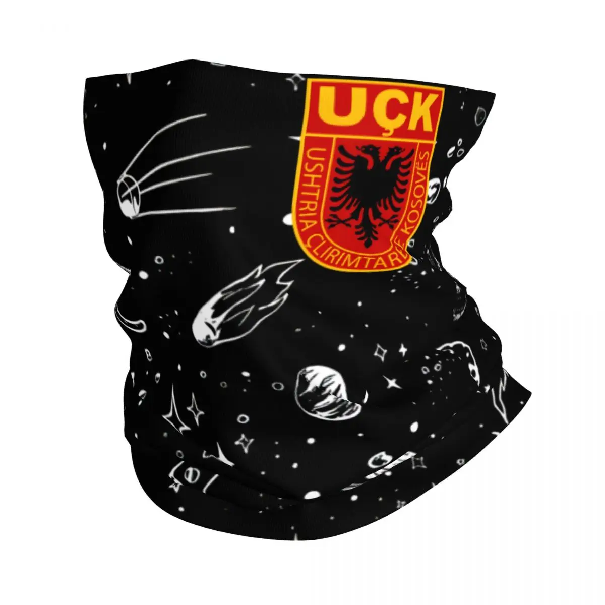 

Uck Albanian Eagle Bandana Neck Cover Printed Motorcycle Motocross Wrap Scarf Multi-use Cycling Riding Unisex Adult Breathable