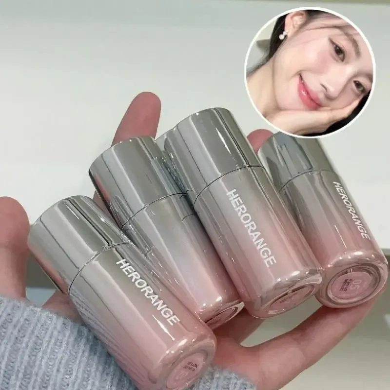 防水性と長持ちする色補正リキッドブラッシュスティック、スポンジチップ付き、唇と頬に適しています、