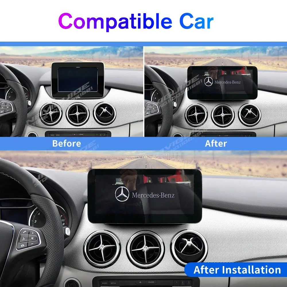 NAVIGUIDE 10.25'' Android 13 For Mercedes B Class W246 LHD 2011-2019 Car Radio Multimedia Plauer BT Carplay Navi GPS Navi Stereo