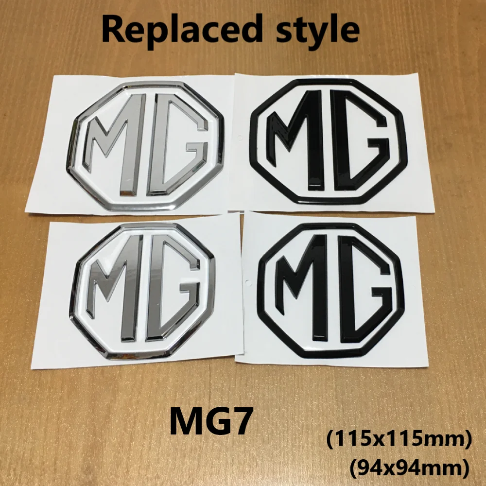 

2pcs Front Hood Emblem and Rear Trunk Badge Logo Car Pasted Replace Style Sticker for MG MG7 Replacement Modify Accessories
