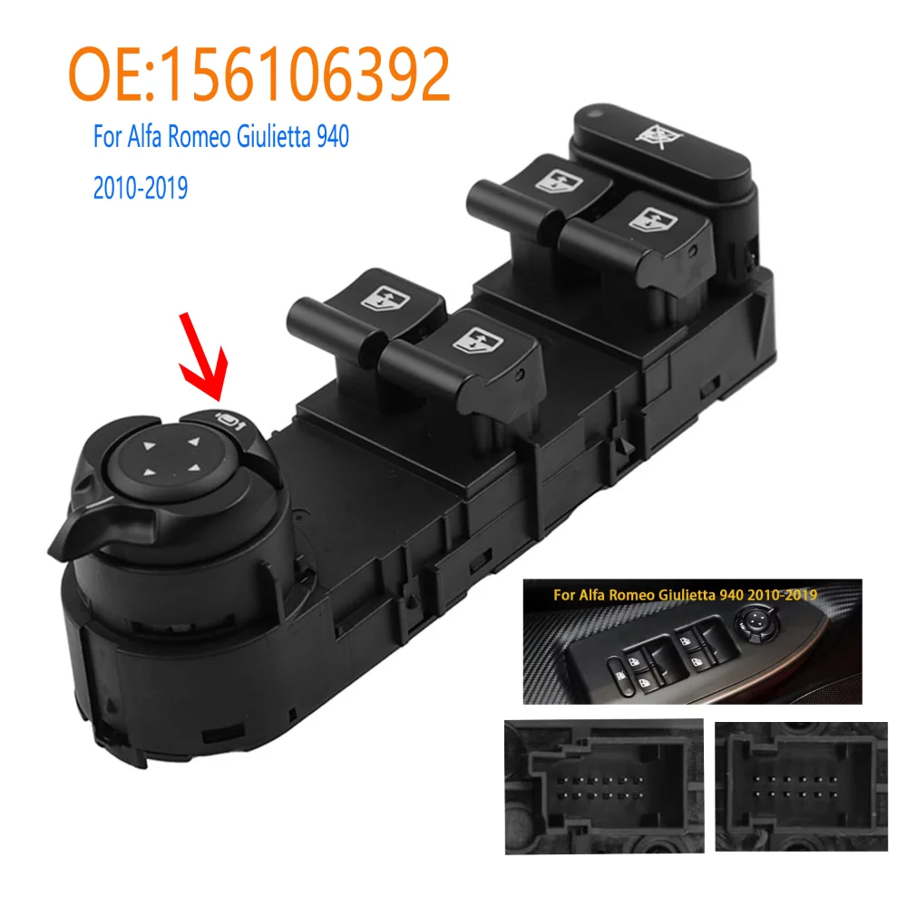 

Car Accessories Power Window Switch for Alfa Romeo Giulietta 940 2010-2020 Electric Glass Lifter Control Regulator Button Parts
