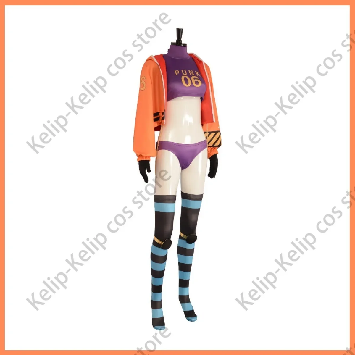 Anime Dr. Vegapunk York PUNK-06 Cosplay Costume Yellow Hooded Short Coat Uniform Athletic Wear Adult Woman Sexy Carnival Suit