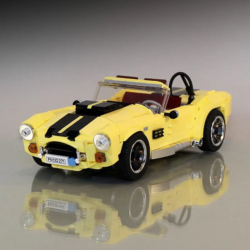 New MOC (2in1) AC Cobra and Miata MX5 Fit 10271 City Model Buiding Kit Creators Block Bricks Toys For Kids Birthday Gifts Boys