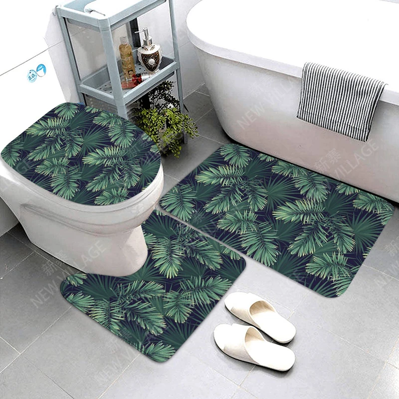 Anti-slip Bath Mat Bathroom Rug Shower Mat Decorative Absorbent Foot Mat Entrance Bathtub toilet rug simple Nordic Modern plant