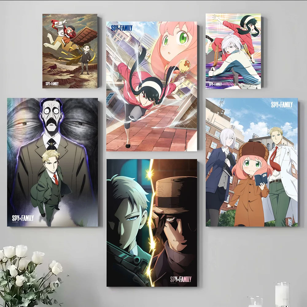 스파이 X 패밀리 인쇄 포스터 맞춤형 그림 벽 예술 캔버스 그림 게임룸 장식 홈 데코 아이템 벽화