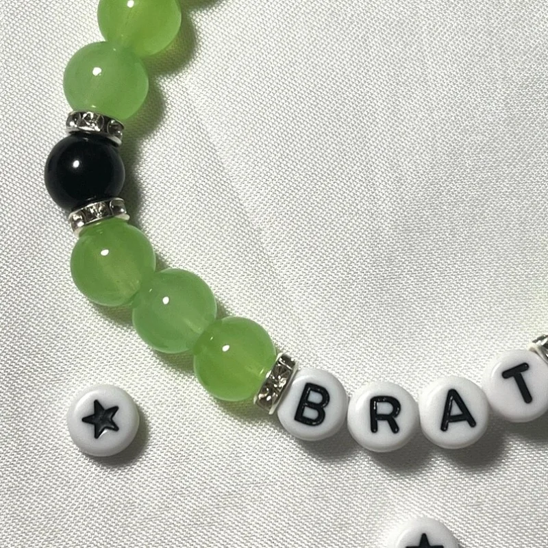 BRAT Charli xcx Inspired handmade Bracelet/The best gift for a friend