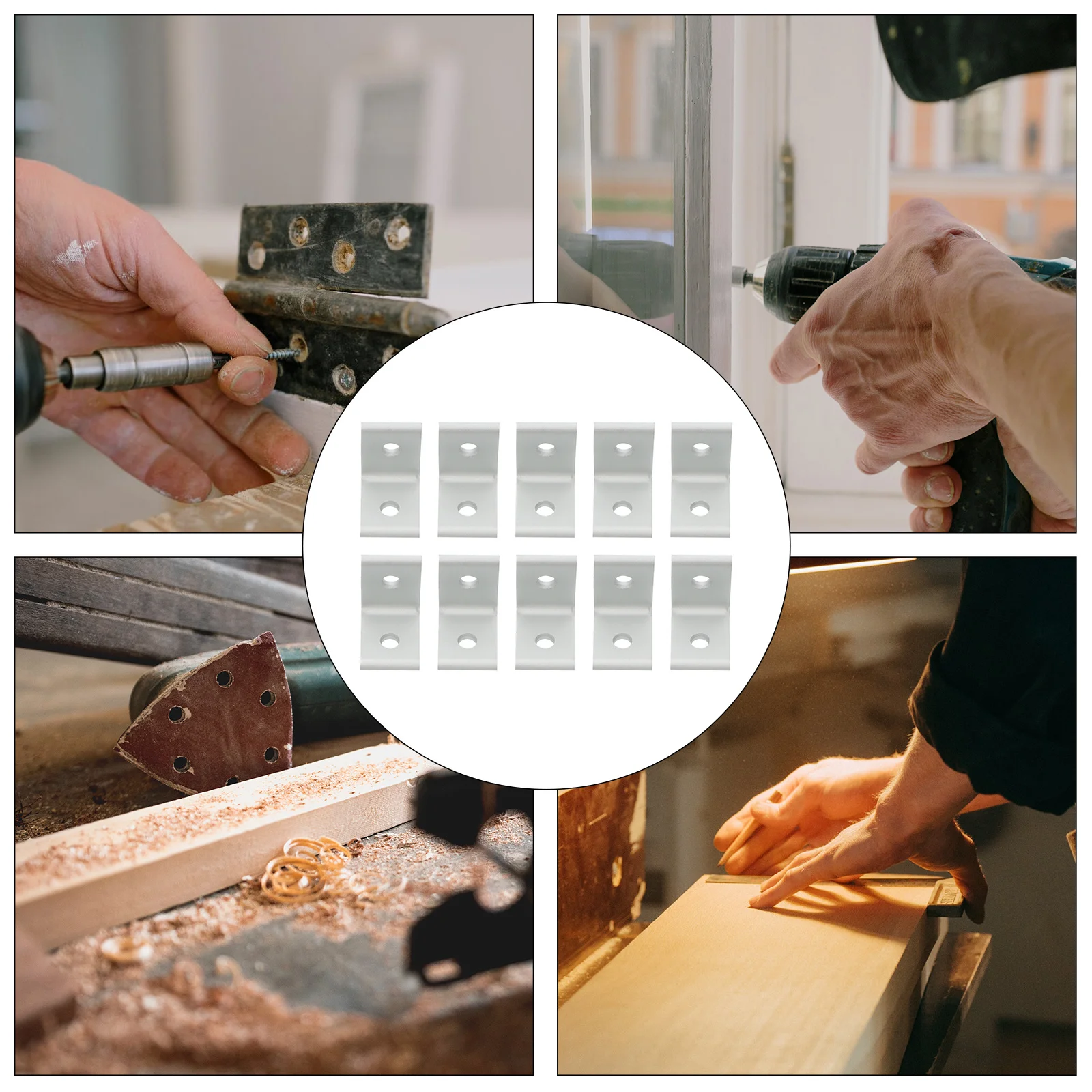 

10pcs Aluminum Profile Brackets 90-Degree Angle Connectors For Industrial Frame L-Shaped Fasteners Corner Joint Fittings Heavy