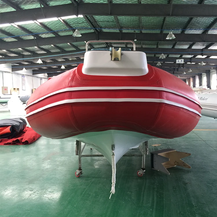 Luxury 480 Fiberglass Rib Hypalon PVC Inflatable Boat Outboard Motor Double Model Sport Style Lake Usage 8 Person Surfing