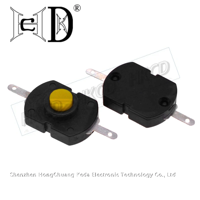 5pcs YT-1813-DF Two-Leg Power Torch Switch Button Self-Locking ConnectorFor Flashlight Small Household Electronics Repair Parts