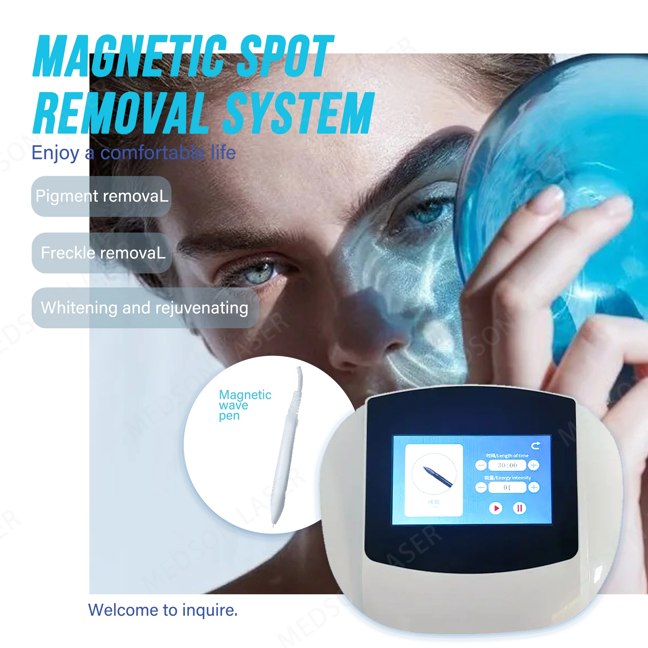 Professional Magnetic Wave Pen Spot Removal System for Pigment Freckle Removal Skin Rejuvenation