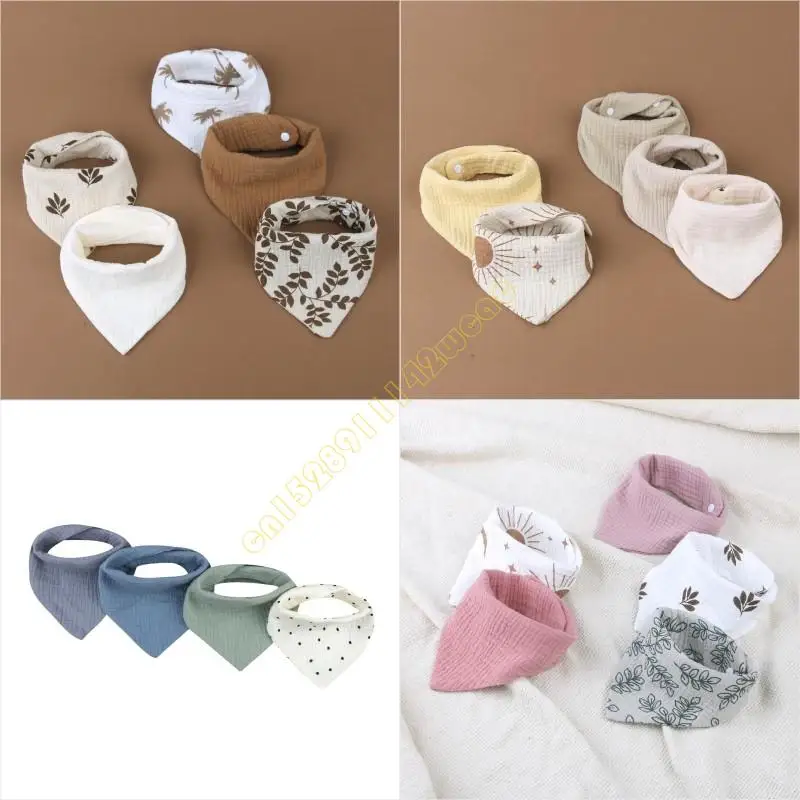 

Baby Drooling Scarf Comfortable Burp Cloth Triangle Bibs for Teething Babies DXAD