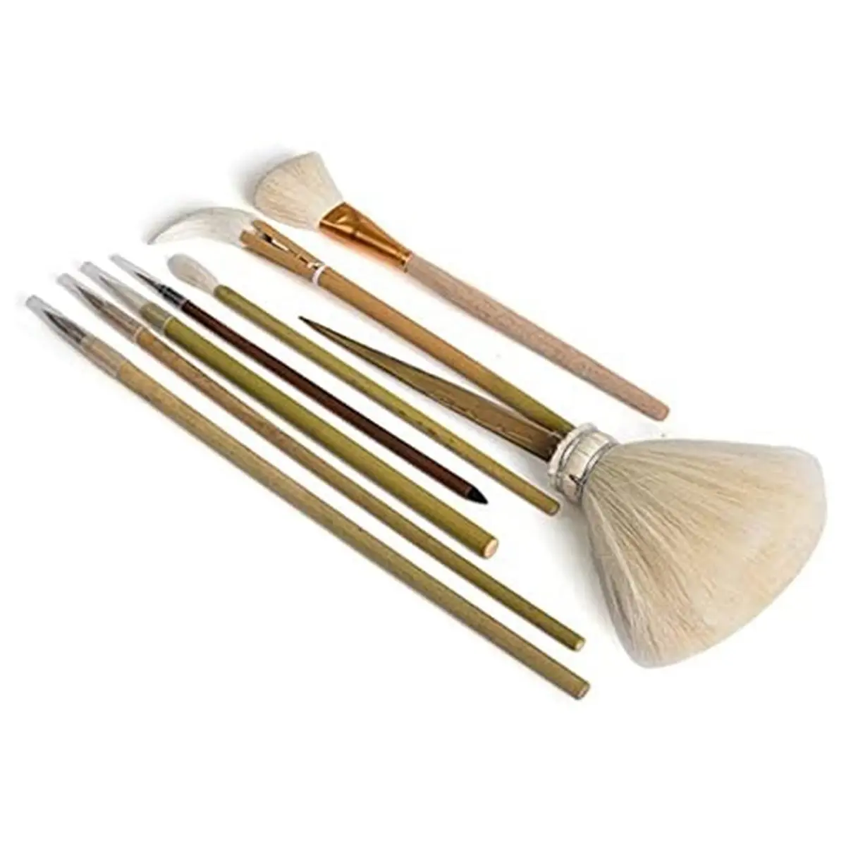 Budget-Friendly-8PCS/Set Writing Brush Pottery Tools Painting Painted Hook Pen Sweep Dust Hydration for Ceramic Clay Polymer Too