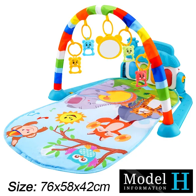Baby Fitness Stand Muziek Spelen Gym Activiteit Speelgoed Pasgeboren Piano Kruipende Deken Pedaal Game Pad Vroeg Onderwijs 0-36 Maanden Geschenken