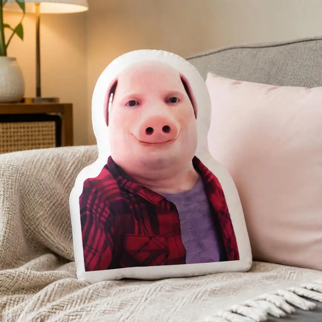 John Pork Is Calling Meme Plush Pillow Irregular Stuffed Cushion Novelty Throw Pillow for Sofa Bedroom Home Decor Gift Idea