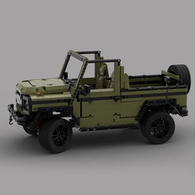 Briques de construction Moc, modèle de voiture militaire, véhicule blindé tout-terrain, blocs modulaires, cadeaux, jouets pour enfants, assemblage de bricolage