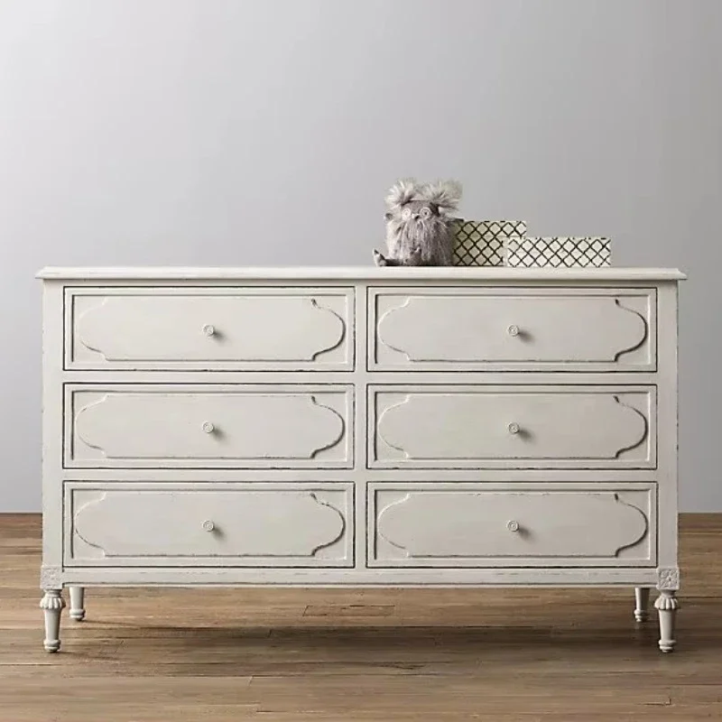 Solid wood drawer cabinet Household children's locker Wooden storage Living room cabinet