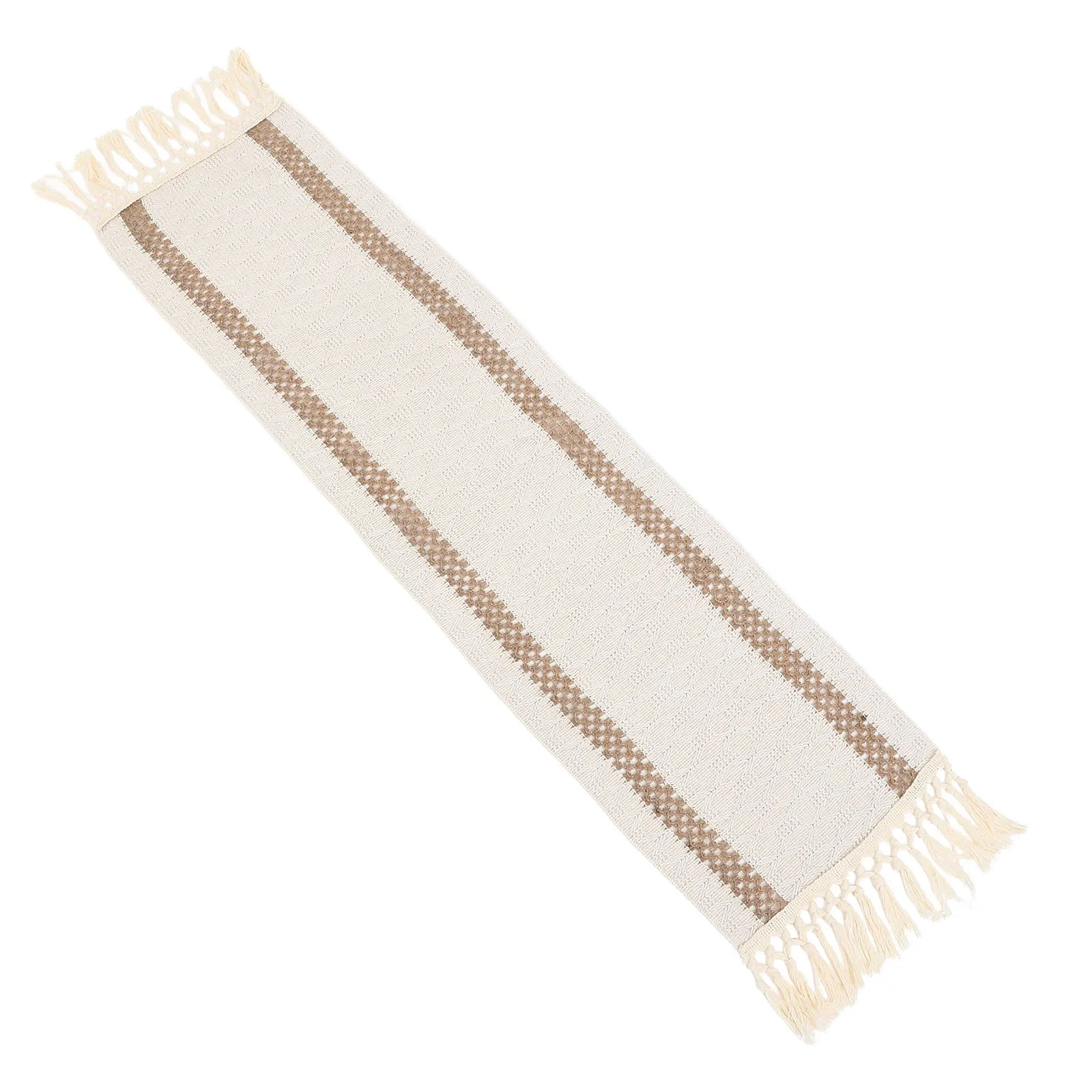 

Cotton Linen Rustic Table Runner Knotted Tassel Dining Tablecloth Party Wedding Boho Vintage Farmhouse Decorative Cover