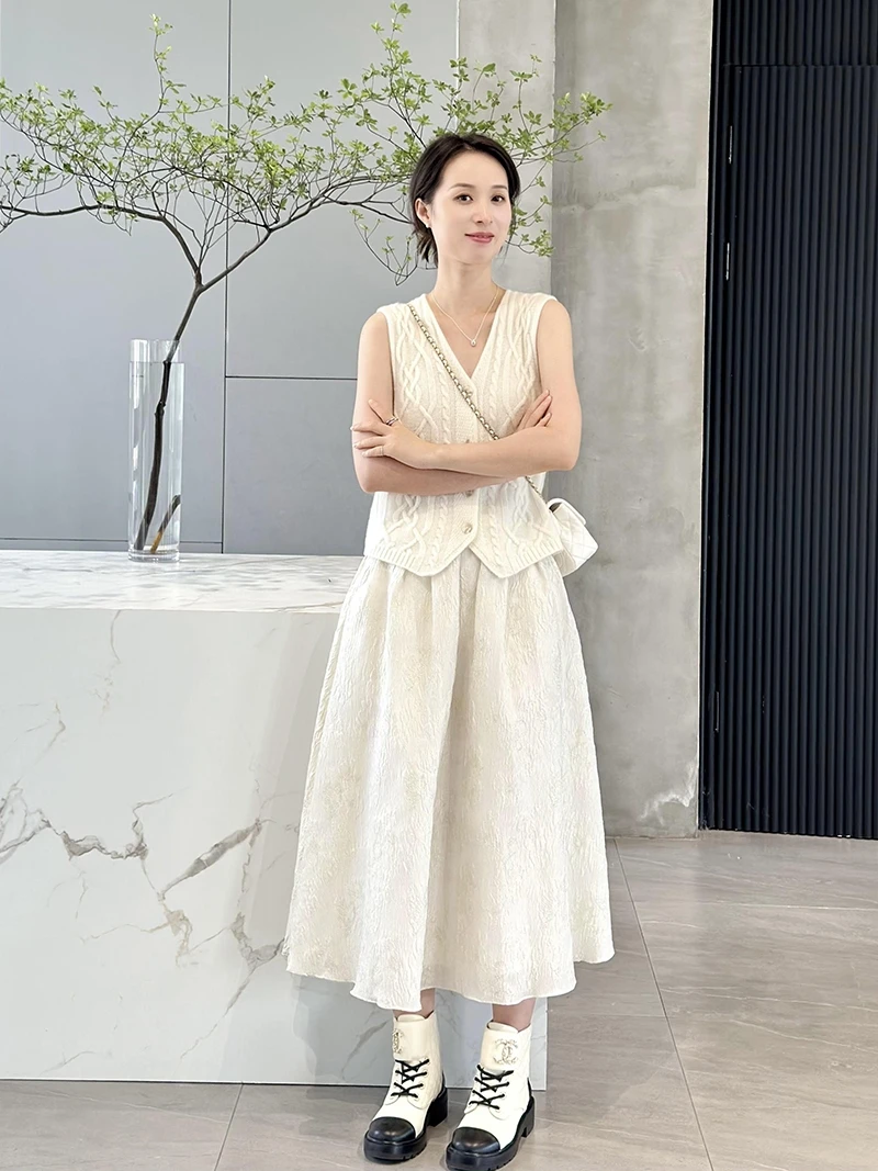 

ALIN Cusized 4 Months 3D Emed Twist Gold Tead 9 Momme Elastic Silk Lined Umbrella Skirt f Body Skirt