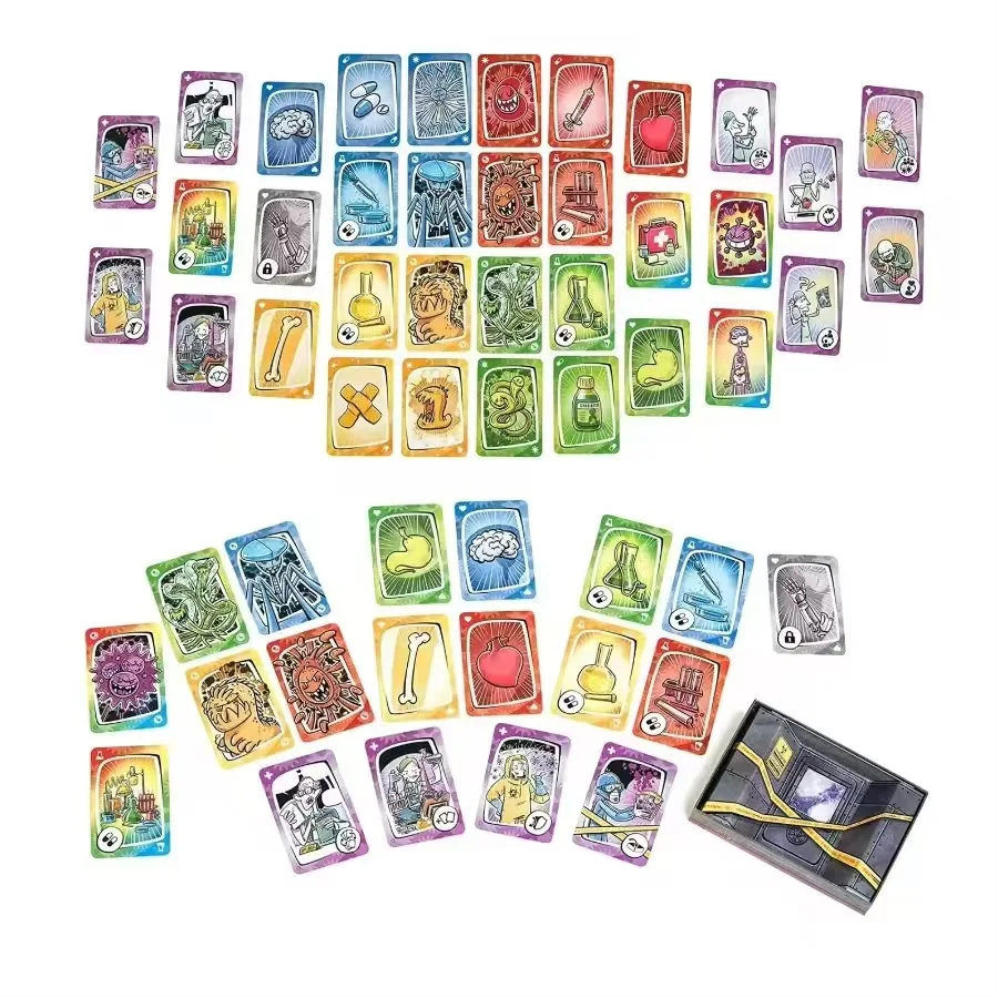 قاعدة توسيع الفيروسات 1 2 3 حزمة ألعاب اللوحة بطاقة ممتعة متفاصل النسخة الإسبانية الإنجليزية حفلة للمتعة الأسرة شعبية الساخن