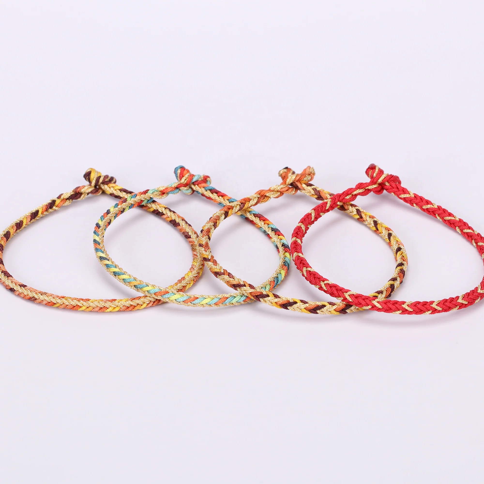 

SKY A8 3.5mm Colorful Gold Braided Adjustable Bracelet Handmade Custom Jewelry Bracelets Gold Cord Friendship