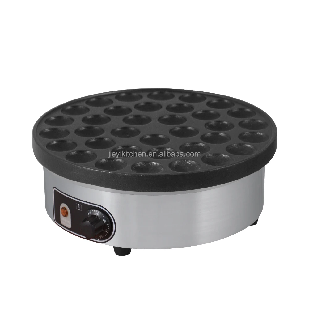 Electric Round Hole Muffin Crêpe Maker Non Stick Coating Stainless Steel Electric Poffertjes Maker Mini Pancake Maker