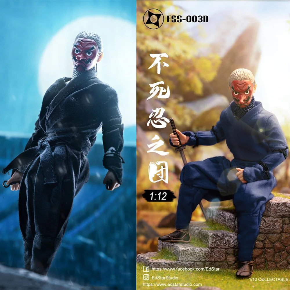 

Edstar Ess-003 1/12 Men Soldier Classic Traditional Ninja Clothes Set Alloy Weapons 6" Action Figure Model Best Collection Gift