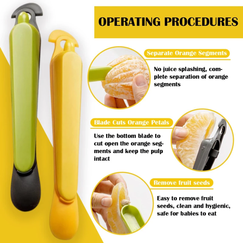 Multifunctional Kitchen Fruit Peeling Tool Orange Peeler Peeling Stripper Knife Peeler Orange Deseed Device For Citrus Fruits