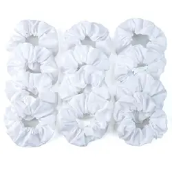 New Fashion Big White Hair Scrunchies Ring Girls Ponytail Holder hair Ties Gum Soft Cotton fasce elastiche per capelli per le donne ragazze